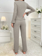 Conjunto de pijama informal para mujer con decoración de lazo